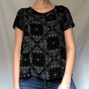 Forever21 bandana pattern blouse
